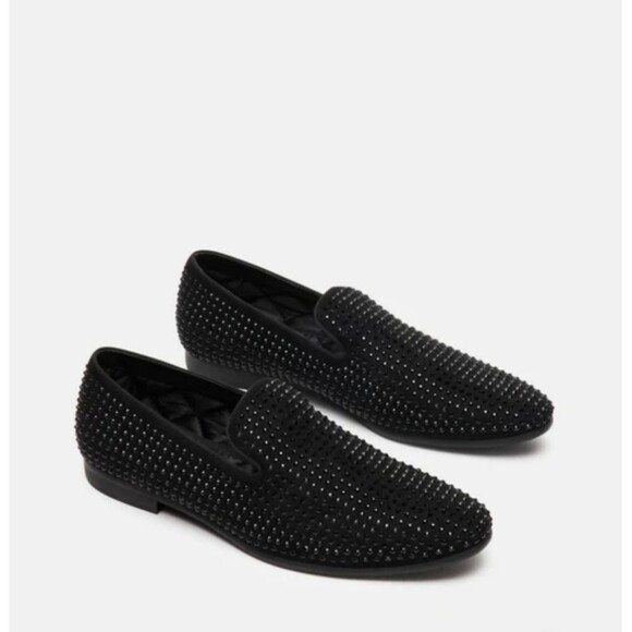 STEVE MADDEN Cavia Black Shoe | Rhinestone Studded | Slip On | size 13 main image 9